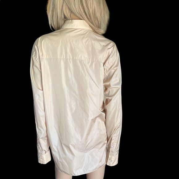 Prada women beige shirt size 40 (4)USA - Picture 3 of 14